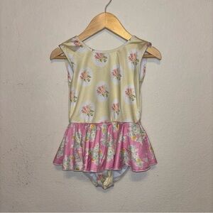 Sweet Honey yellow and pink swimsuit, size 3T